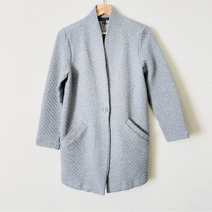 Eileen Fisher SMALL gray quilted jacket